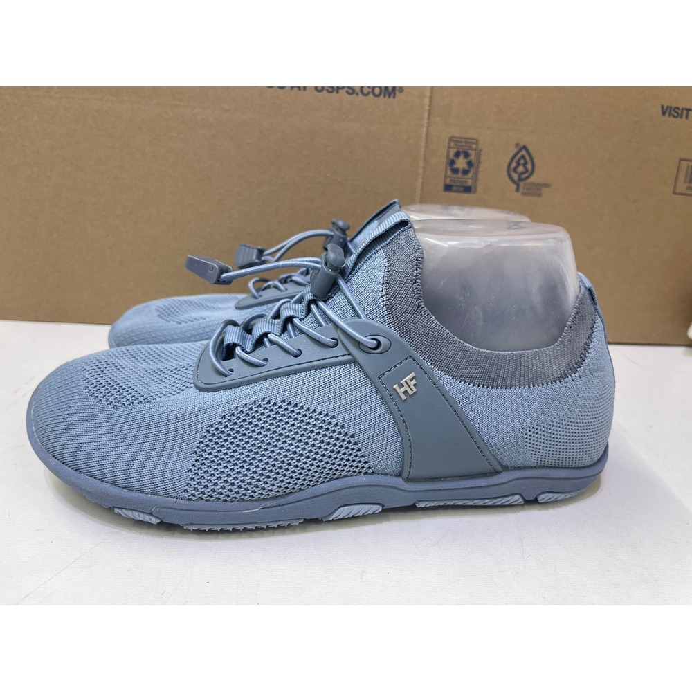 HF Healthy Freedom Barefoot Sneakers Blue Knit Bungee Lace Walking Shoes